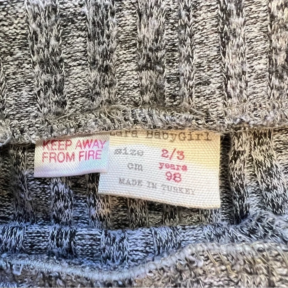 Zara Baby Black Shine Like The Starts Top And Gray Pants Set Size 2/3